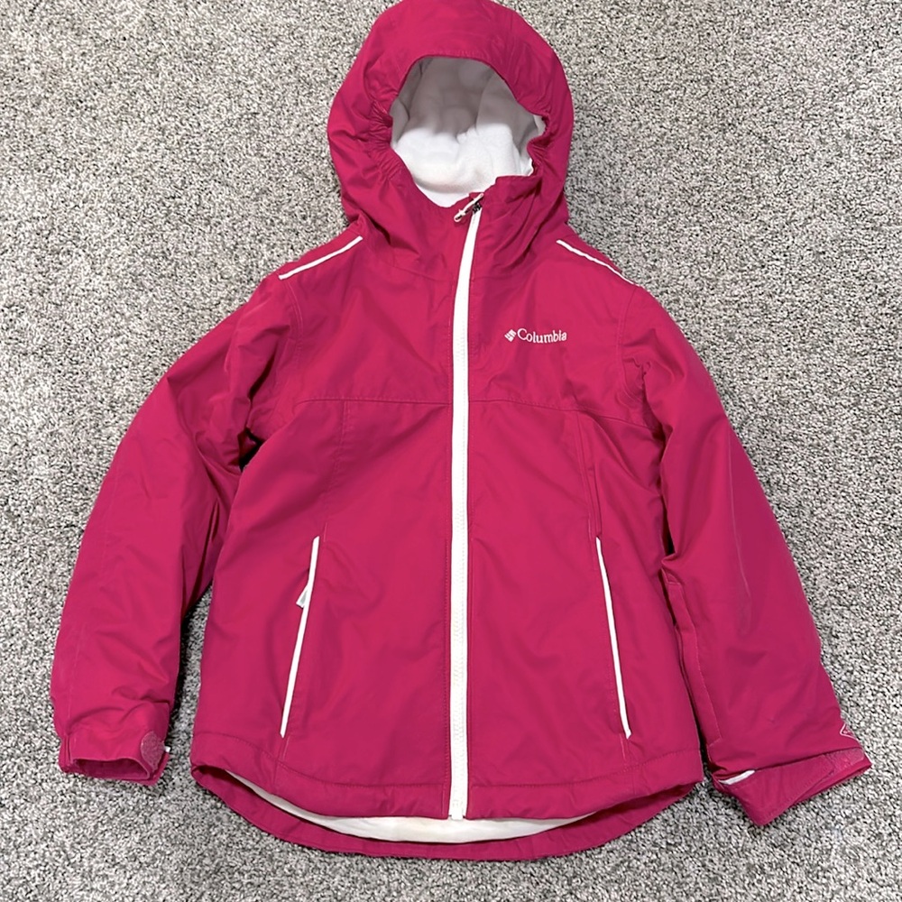Columbia Girls Pink Hooded Winter Jacket